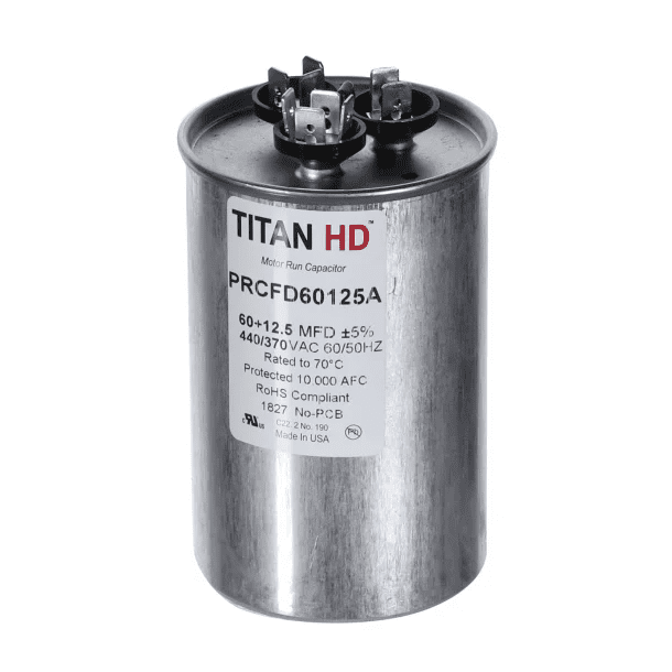 60/12.5/440 - DUAL CAPACITOR (ROUND, MADE IN USA)