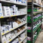 Shelves stocked with HVAC parts at Open To Public in Dallas