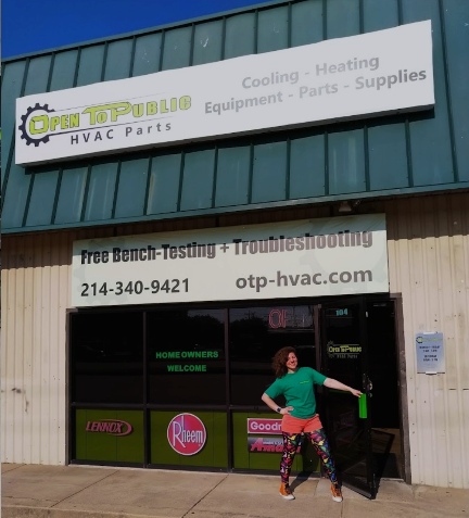 Open To Public HVAC Parts storefront in Dallas, Texas