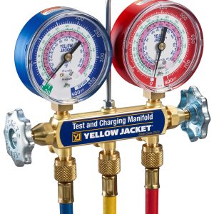 42036 - REFRIGERANT MANIFOLD GAUGES (R32/R454B/R410A, BRASS, 5 HOSE SET)