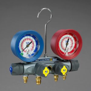 46010 - REFRIGERANT MANIFOLD GAUGES (4 VALVE, ALUMINUM, NO HOSES)