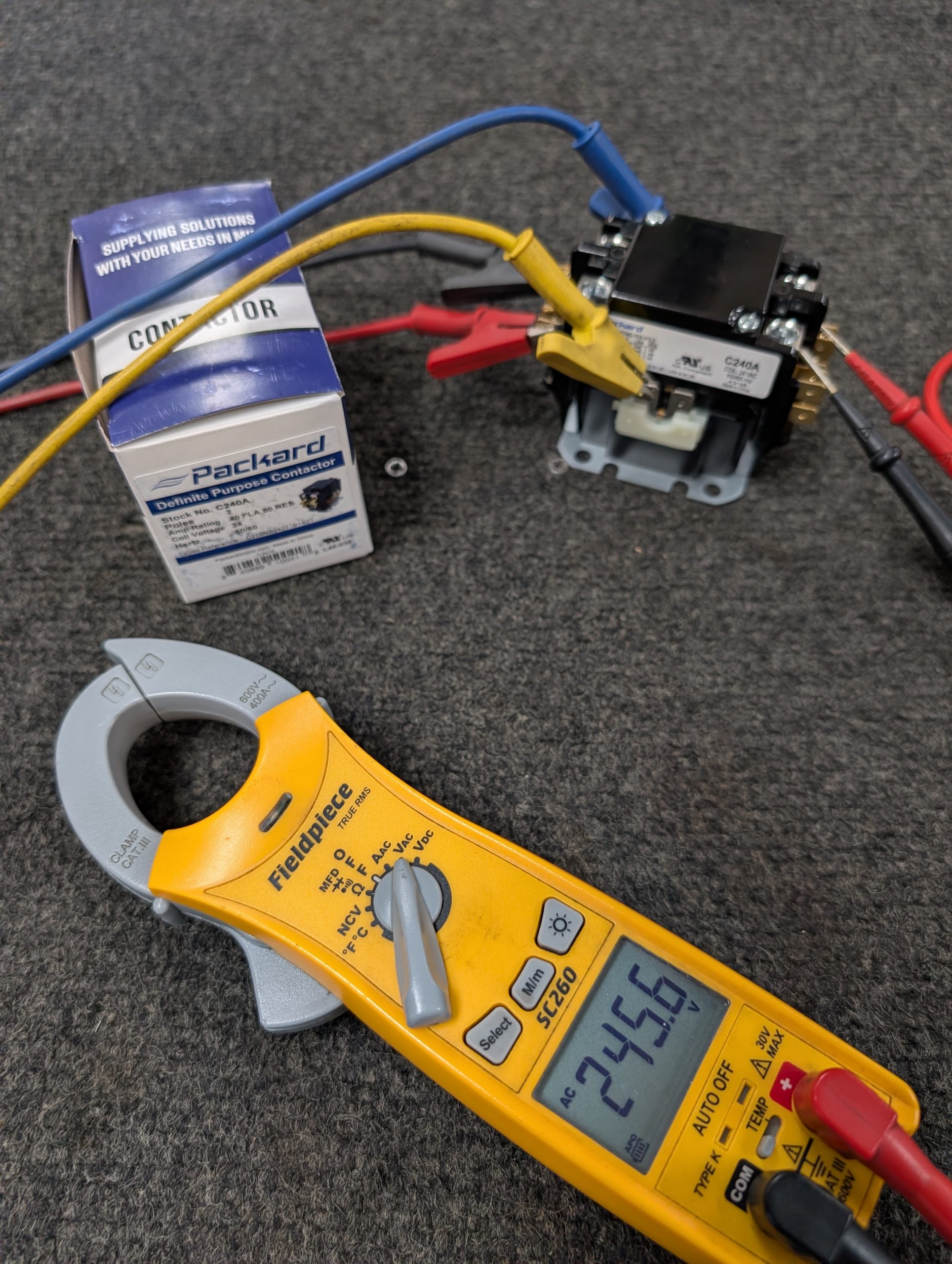 Testing Contactor With Volt Meter