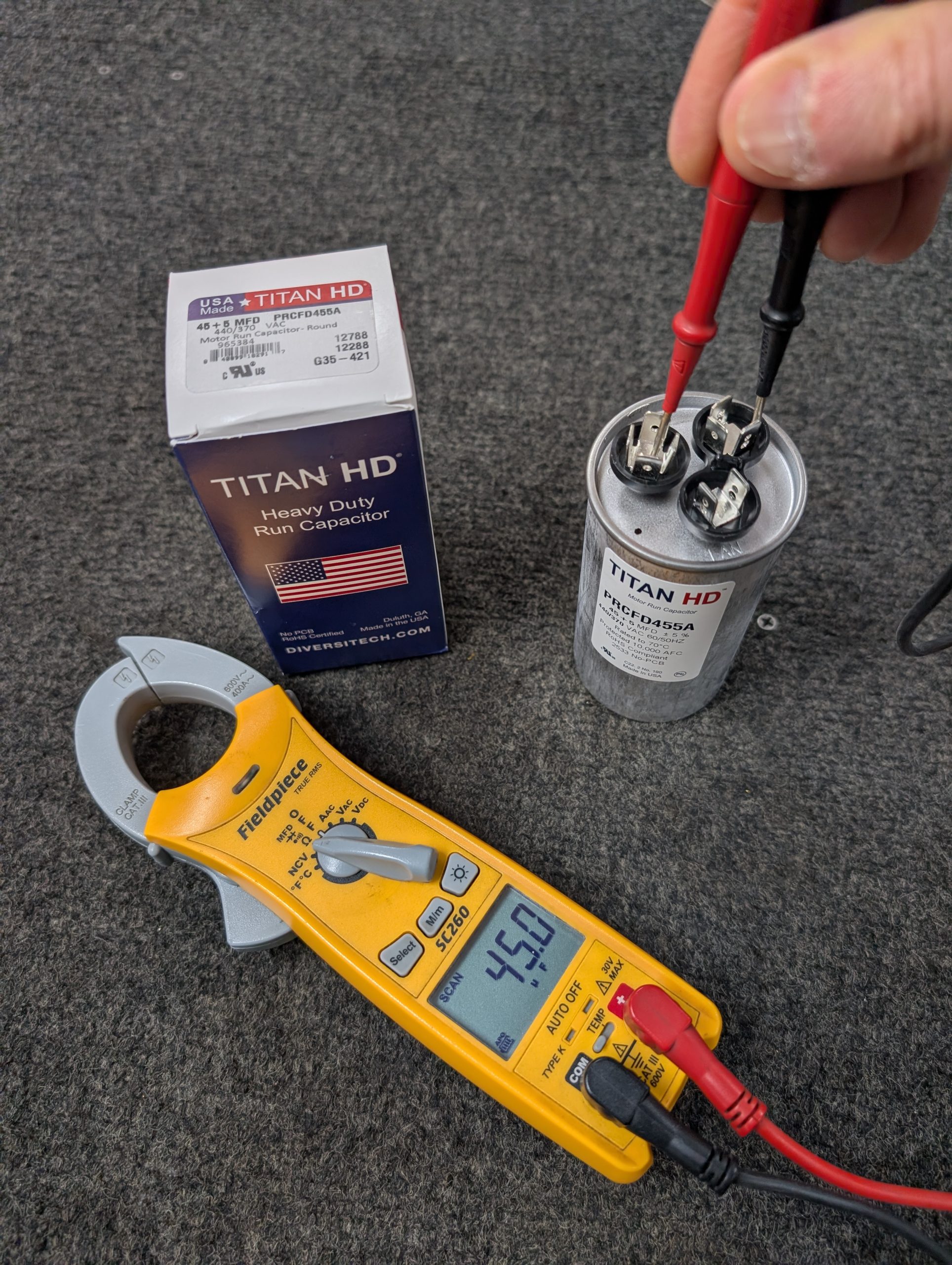 Testing Dual Capacitor With Volt Meter
