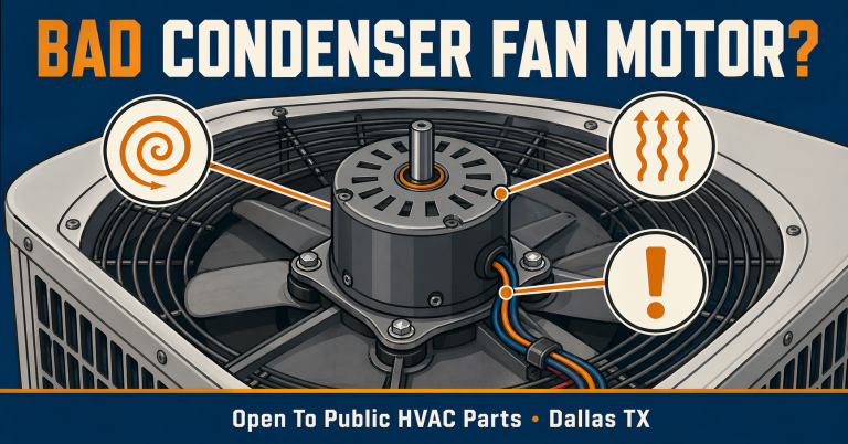 Signs your condenser fan motor is going bad — slow spinning, running hot, and making noise