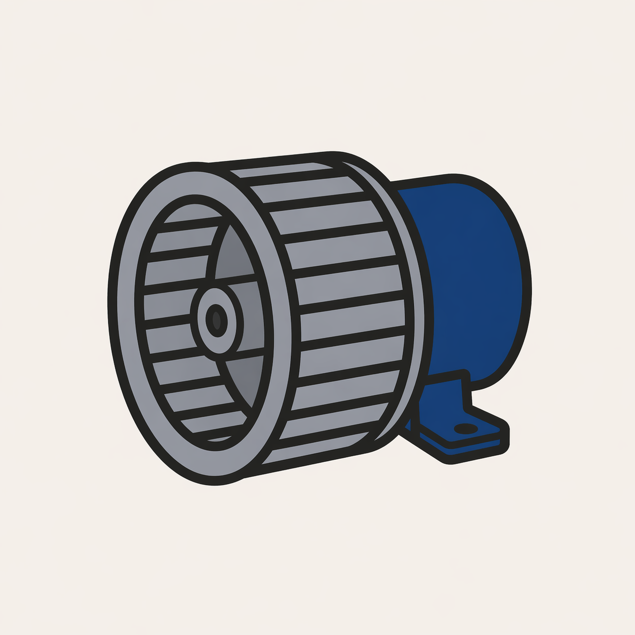 Motor del blower — rueda jaula de ardilla y conjunto del motor para air handler