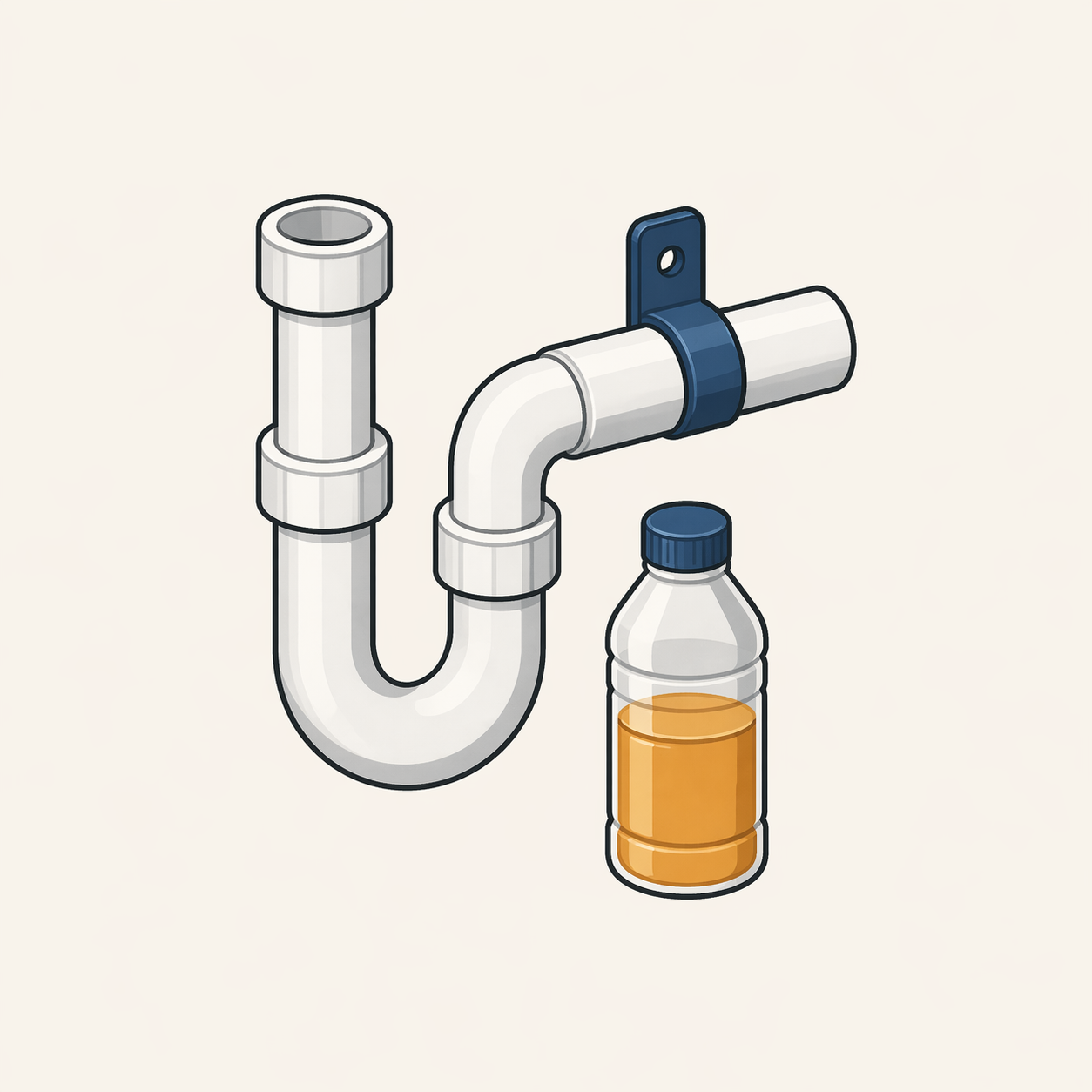 PVC condensate drain line and vinegar