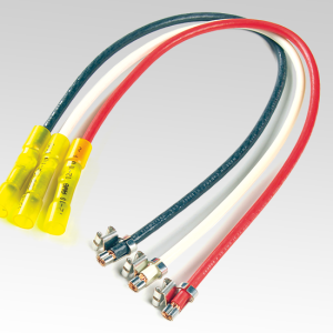 Compressor hook-up lead kit with heat-shrink butt connectors